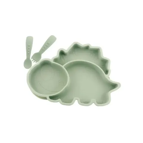 prestige-silicone-dino-plate-and-fork-set-09726