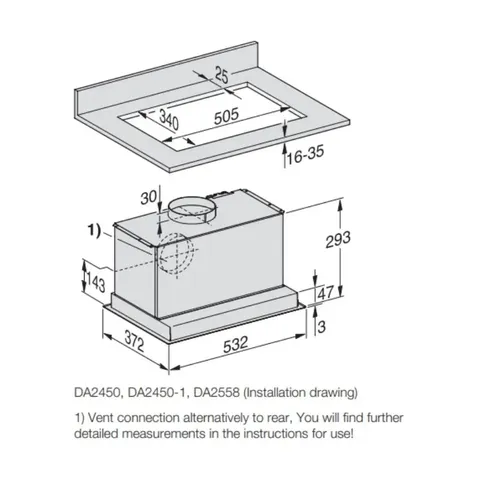 Miele Fully Integrated Extractor Da 2450 Installation