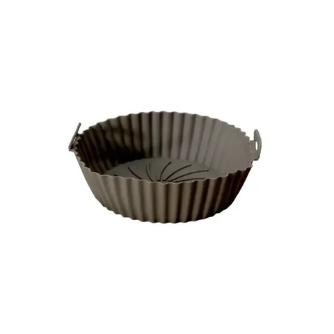 funkilines-silicone-17cm-round-air-fryer-liner-brown