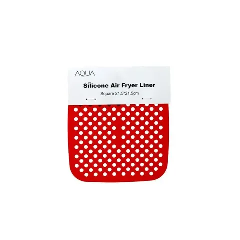 funkilines-silicone-21cm-square-air-fryer-red