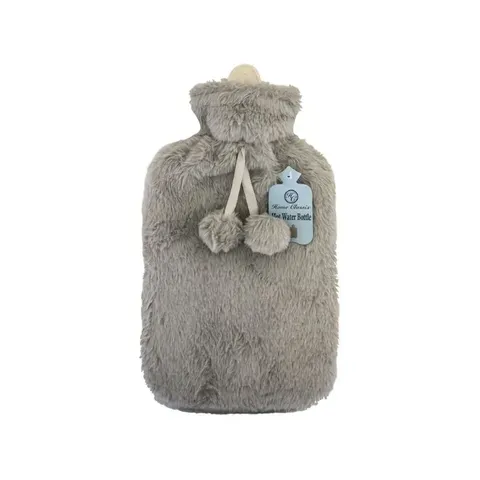 home-classix-plush-covered-hot-water-bottle-grey