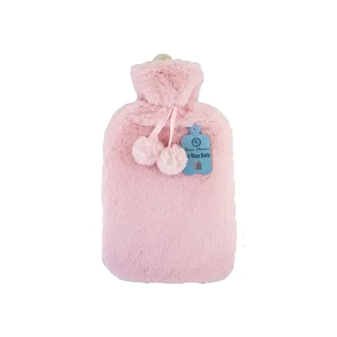 home-classix-plush-covered-hot-water-bottle-pink