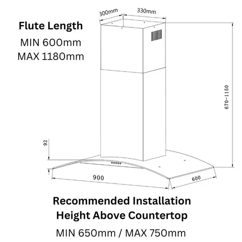 falco-90cm-curved-glass-island-extractor-fan-ar-90-809-installation