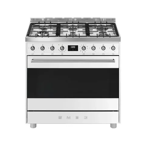 Smeg 115l White 6 Burner Gas Electric Cooker C9mabssa9