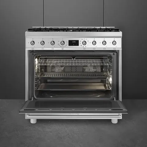 smeg-90cm-gas-electric-cooker-c9maxssa2-open