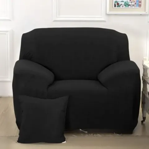 black-single-seater-couch-cover