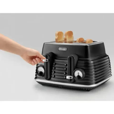 delonghi-scultura-4-slice-granite-black-toaster