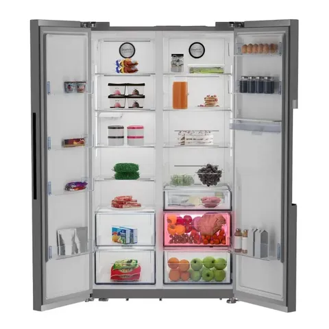 Defy 614l Naturelight Side By Side Fridge Dff563 Red