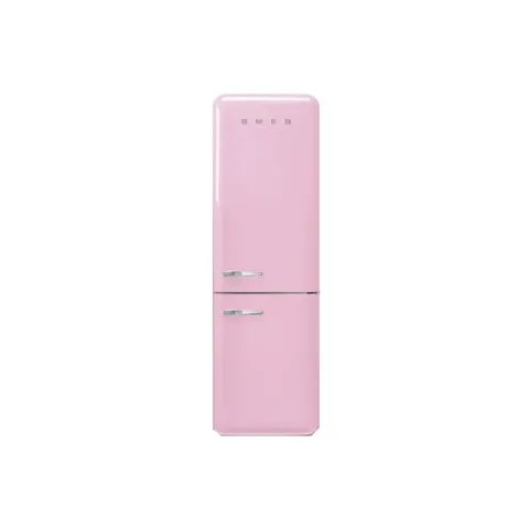 Smeg 60cm Retro Pastel Pink Right Hinge Bottom Freezer Fab32rpk5
