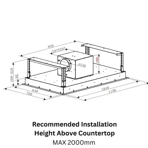 falco-110cm-integrated-island-ceiling-extractor-fan-fal-110-cewg-installation