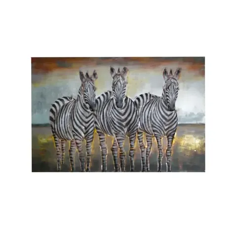 zebras-3d-metal-oil-painting-fam-1949lln