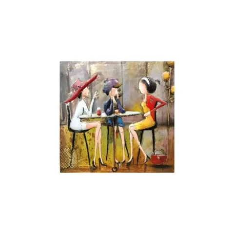 ladies-high-tea-3d-metal-oil-painting-fam-2395lln