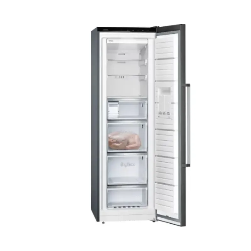 すいれんページ Siemens 242L Black Stainless Steel Upright Freezer GS36NAXEP