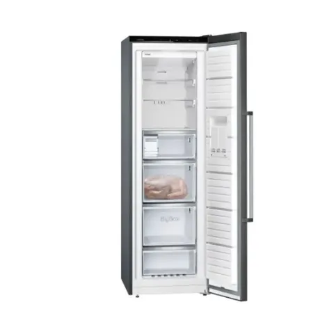 siemens-242l-black-stainless-steel-upright-freezer-gs36naxep-open