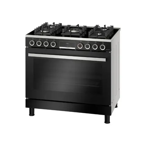 Bosch 90cm Black Gas Cooker Hjy5g7v60z
