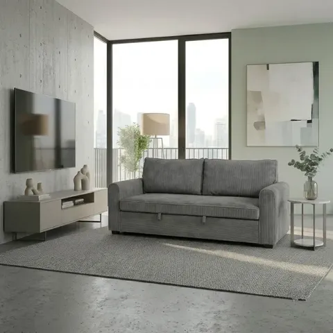 Hii Minka Dark Grey Pull Out Sleeper Couch Lsg9042 8 03
