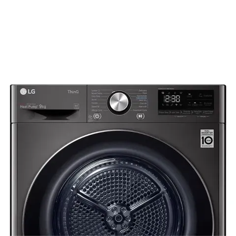 lg-9kg-black-steel-heat-pump-tumble-dryer-rh90v9jv2n-control-panel