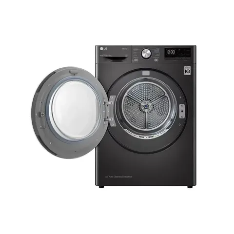 lg-9kg-black-steel-heat-pump-tumble-dryer-rh90v9jv2n-open