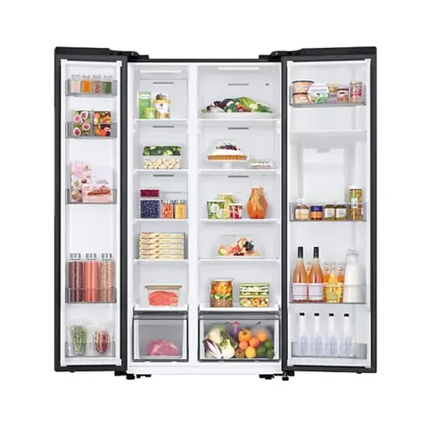 samsung-560l-gentle-matt-black-side-by-side-fridge-rs57dg4100b4fa-open-full