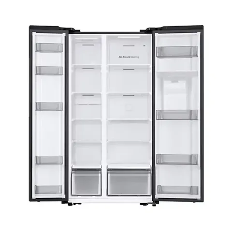 samsung-560l-gentle-matt-black-side-by-side-fridge-rs57dg4100b4fa-open
