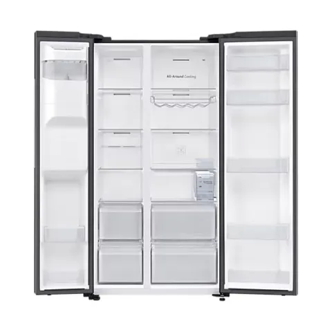 samsung-617l-gentle-black-side-by-side-fridge-rs64dg53r3b1fa-open