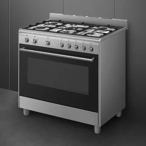 smeg-90cm-stainless-steel-gas-cooker-ssa91ggx2