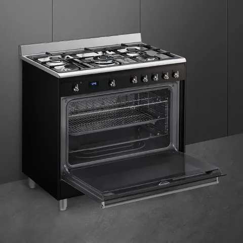 smeg-90cm-gas-electric-cooker-ssa91mabl2-open