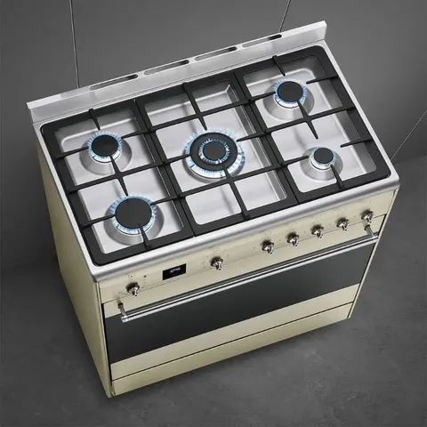 smeg-cream-gas-electric-cooker-ssa91map2-top-view