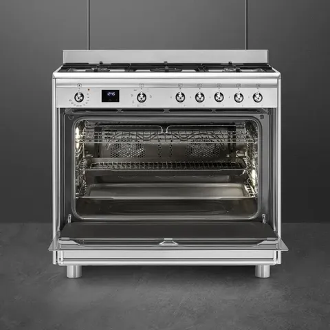 smeg-90cm-stainless-steel-gas-electric-cooker-ssa91max2-open