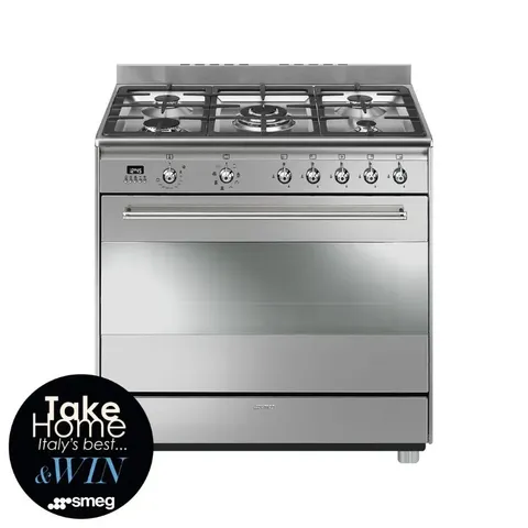 Smeg 115l Gas Electric Cooker Ssa91max9 Italy Promo