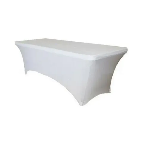 Home4U Stretch Table Cloth White