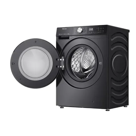 hisense-10.5kg-black-front-loader-washing-machine-wf5s1045bb-open