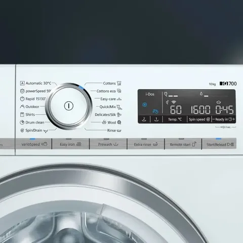 Siemens 10kg Front Loader Wm16xkh0za Display