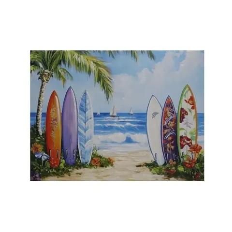 hii-palm-tree-and-surf-boards-canvas-oil-painting-zhp8874