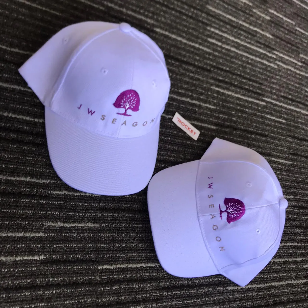 Rocket-branded-cap-white