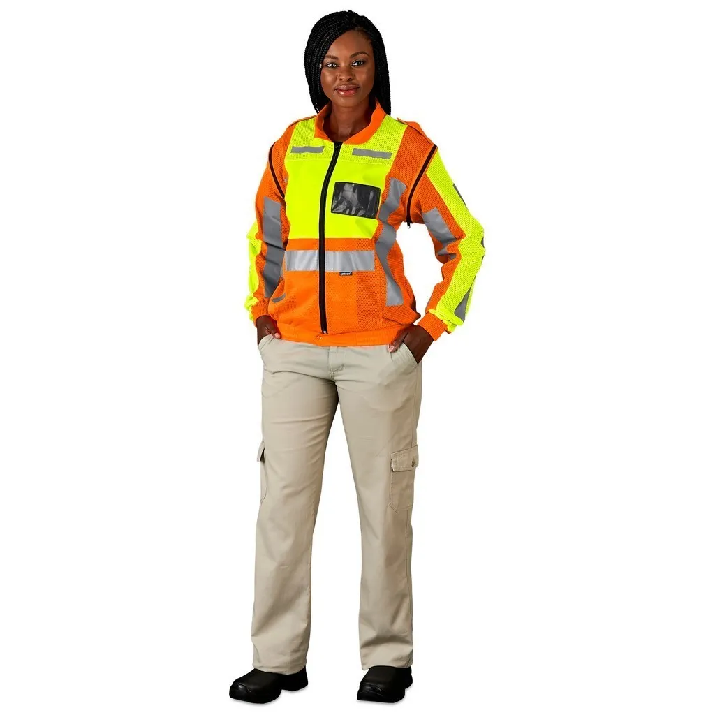 Metro Two Tone Hi Viz Zip Off Jacket