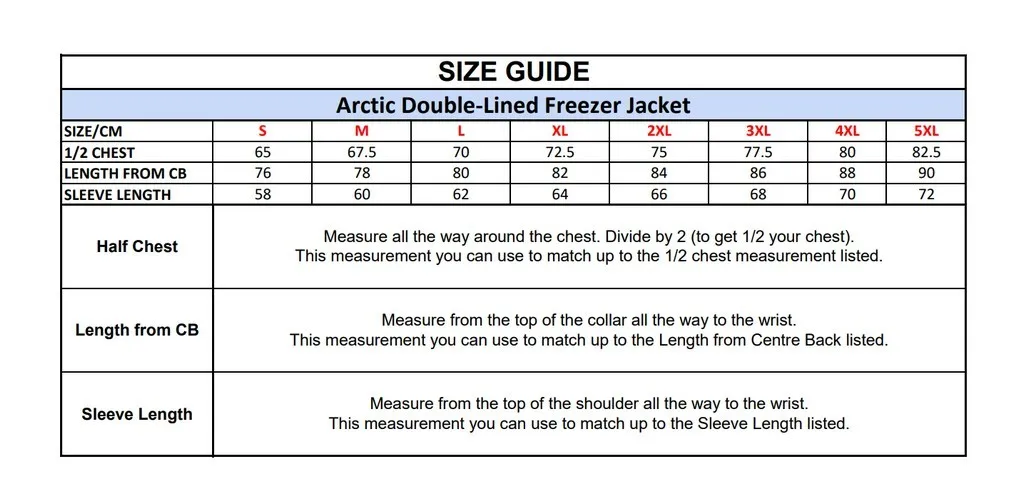Arctic Double Lined Freezer Jacket