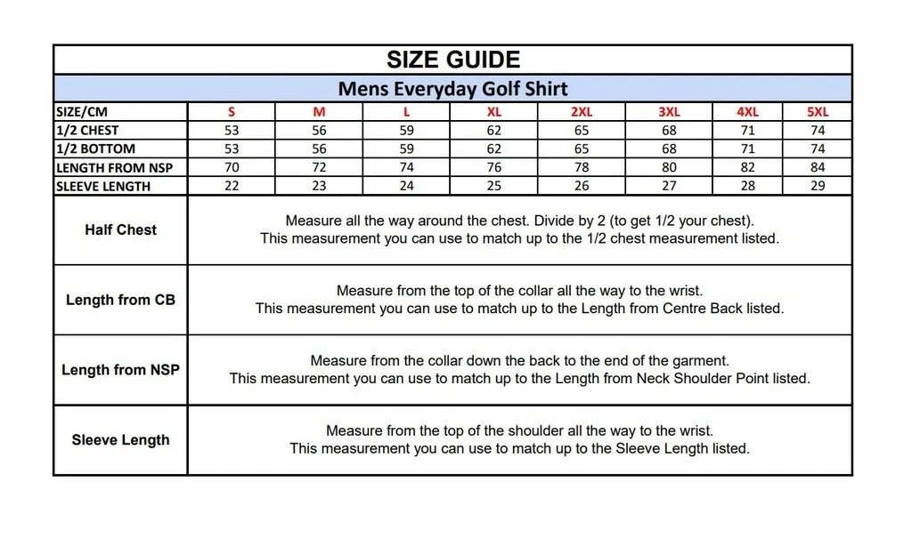Mens Everyday Golf Shirt