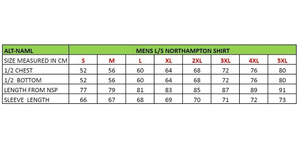 Mens Long Sleeve Northampton Shirt