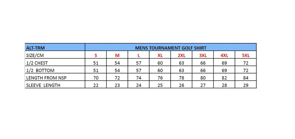 Mens Tournament Golf Shirt