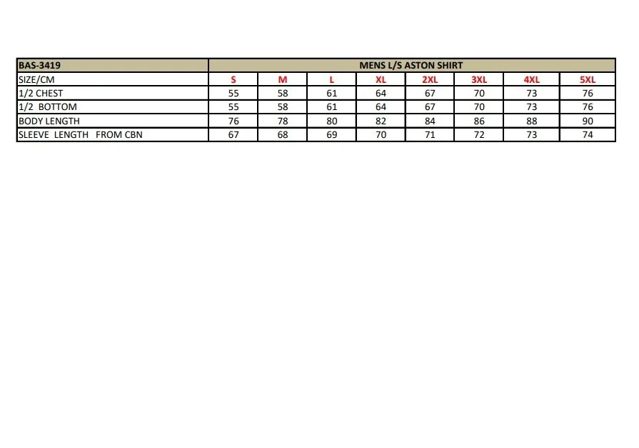 Men Long Sleeve Aston Shirt