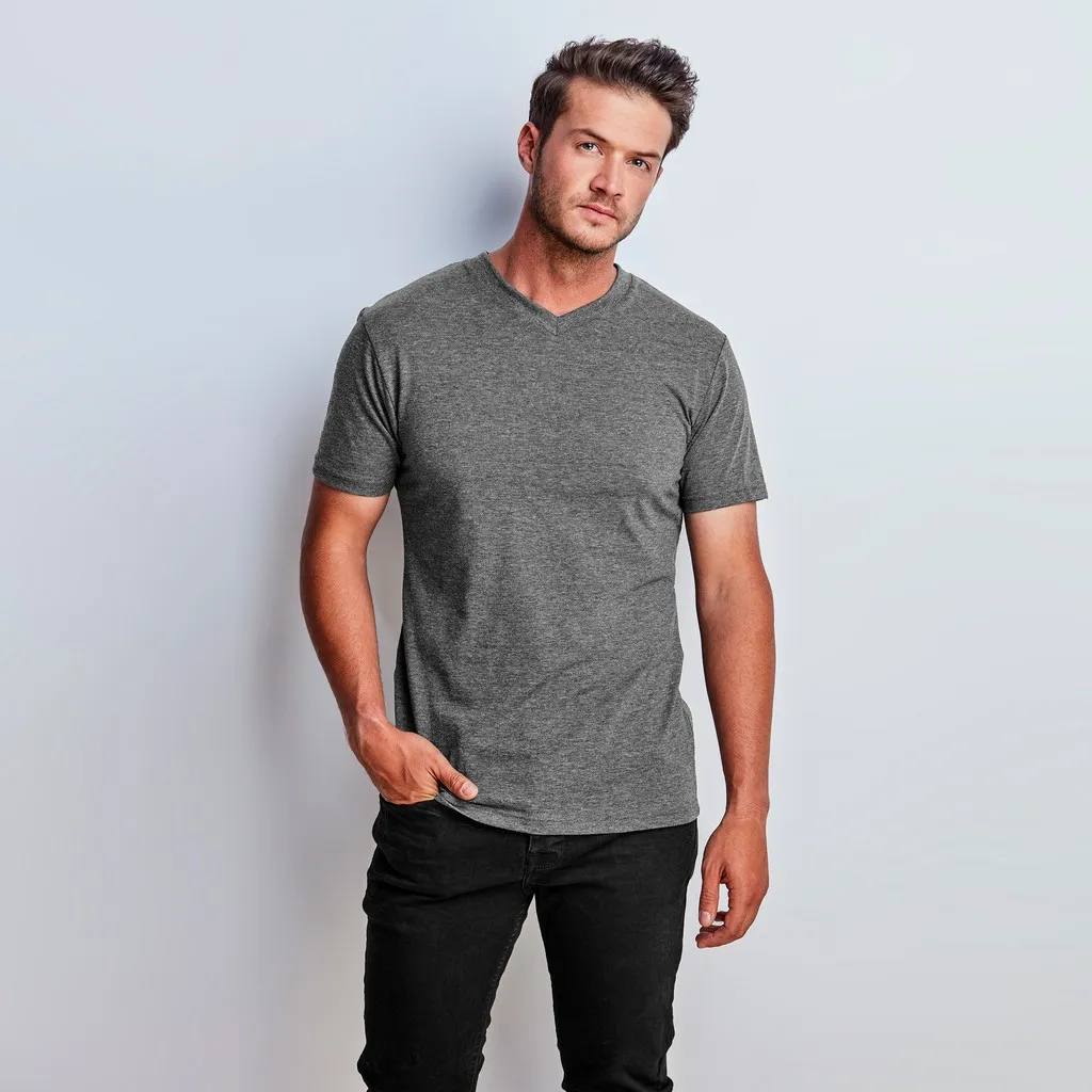 Mens Michigan Melange V Neck T Shirt