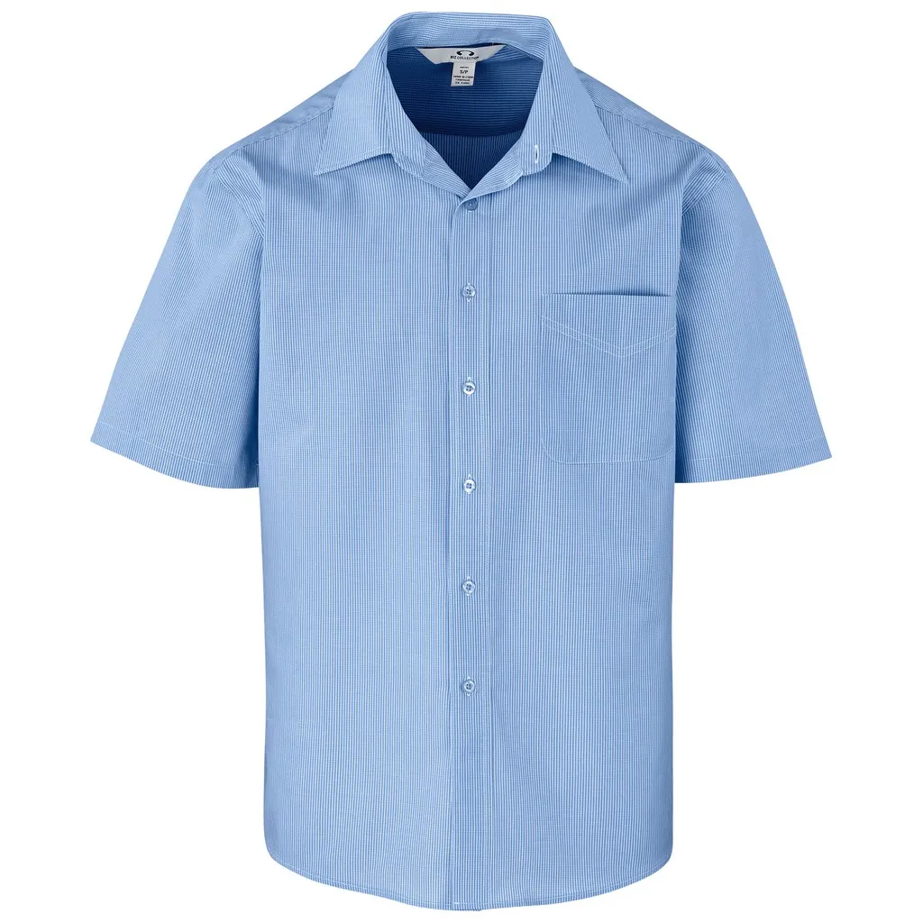 Mens Short Sleeve Micro Check Shirt