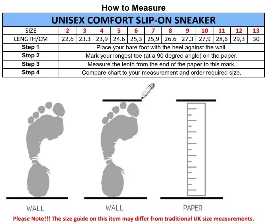 Unisex Comfort Slip On Sneaker