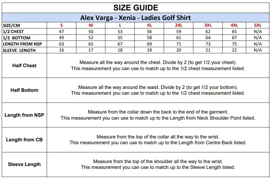 Ladies Alex Varga Xenia Golf Shirt