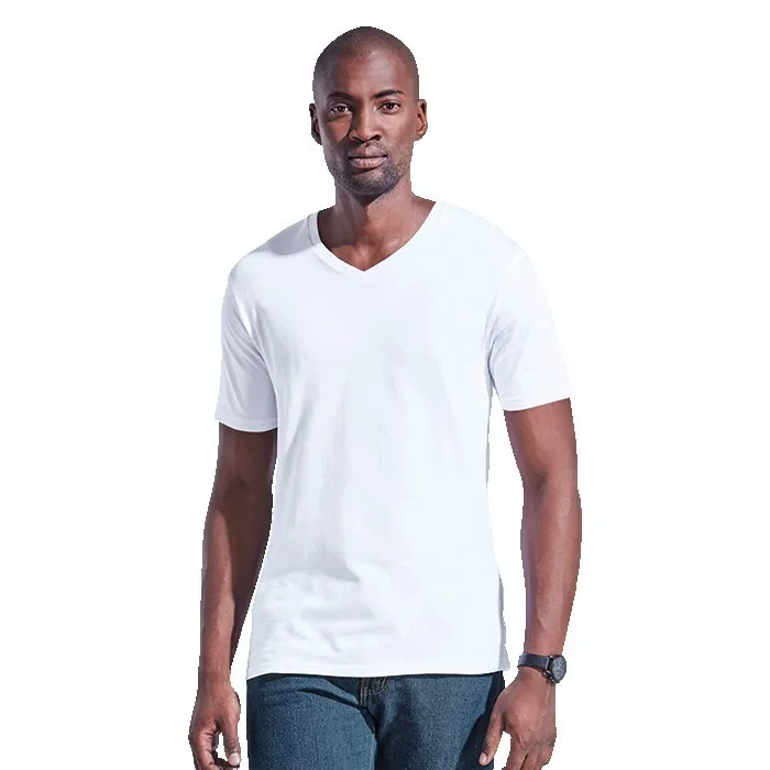 170G Slim Fit V Neck T Shirt Mens