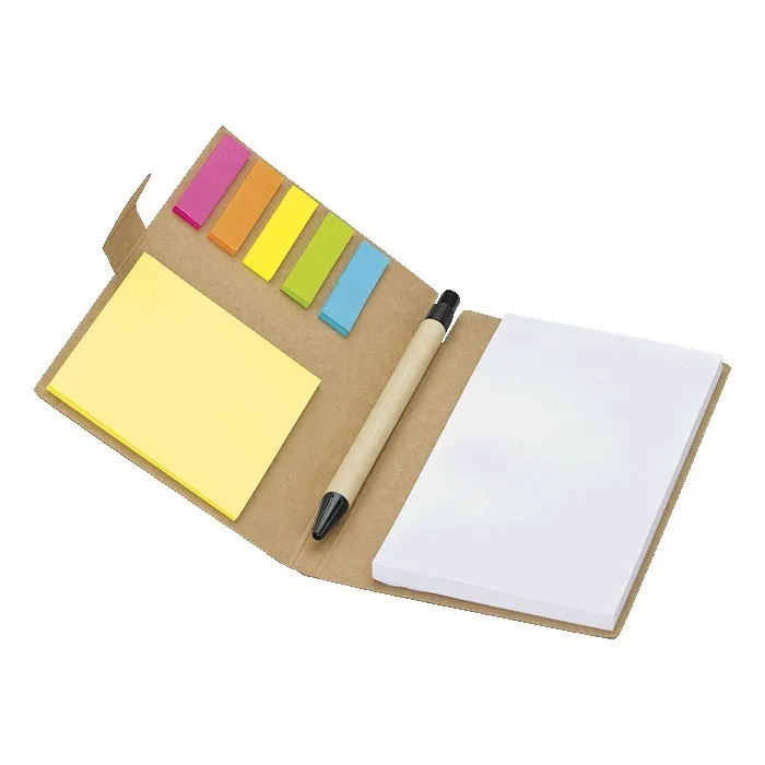 Recycled Notebook Pen And Flags