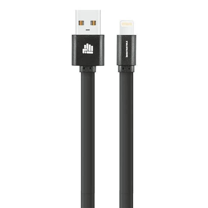 Ind 1.2m Flat Lightning Charger Cable