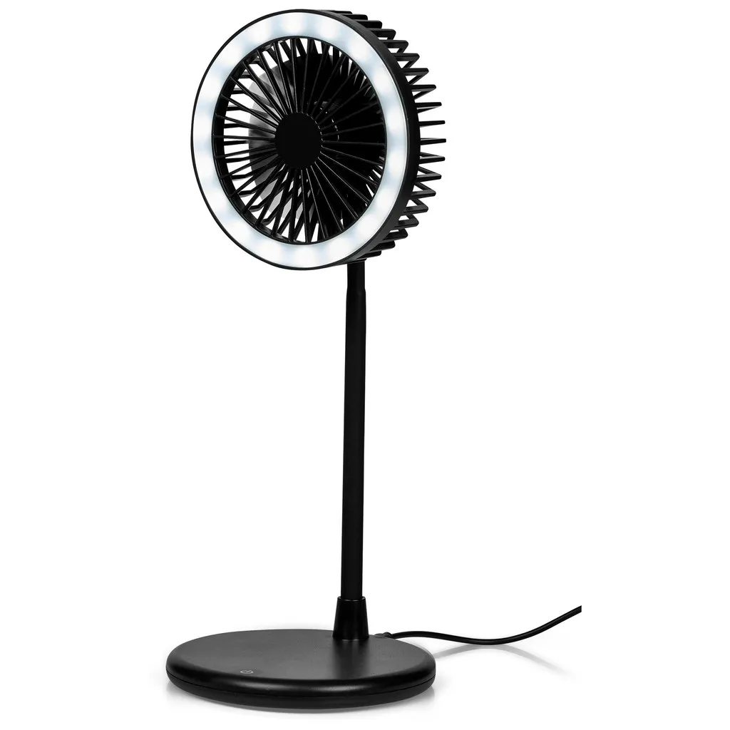 Light Breeze LED Ring Light Desk Fan