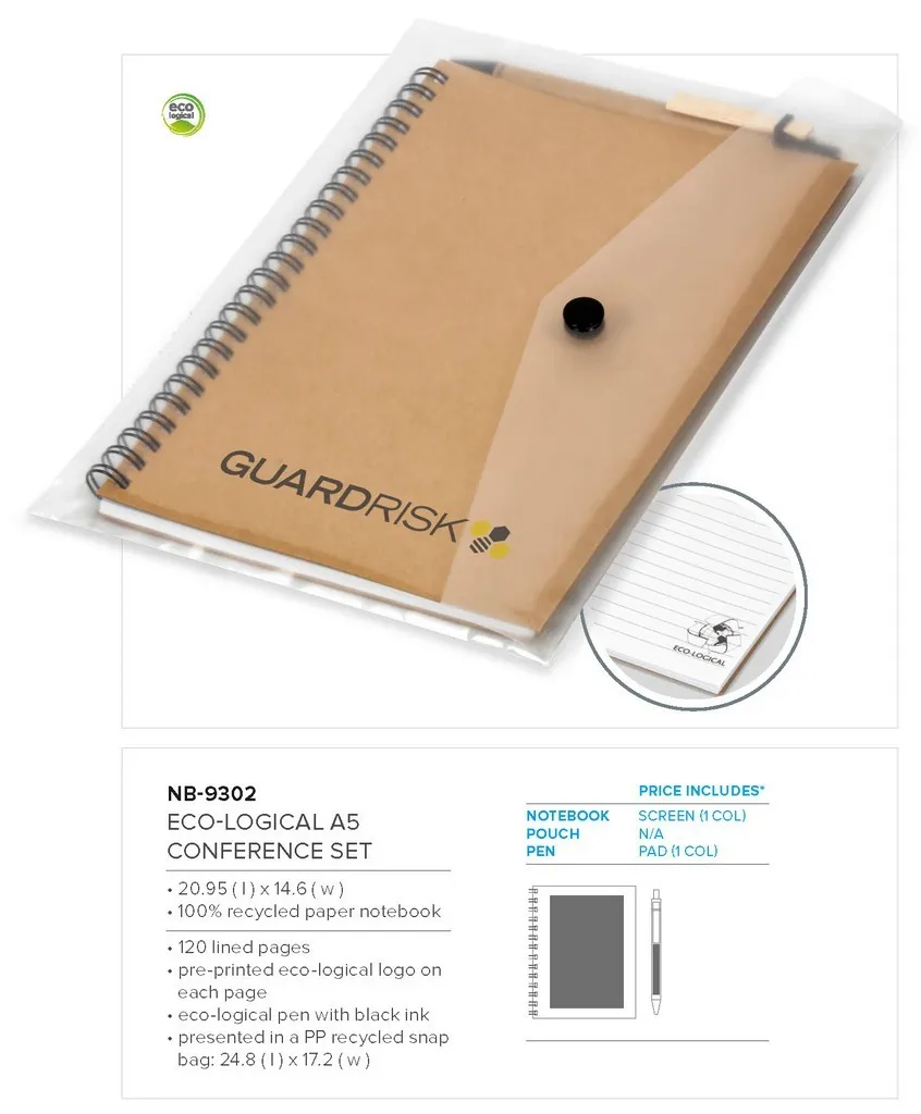 Eco Logical A5 Notebook And Pen
